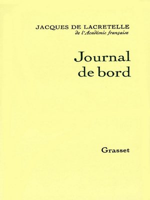 cover image of Journal de bord